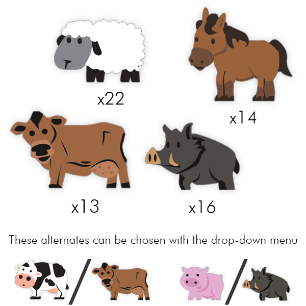Agricola: All Creatures Big and Small - Cute Animals (65 pcs)