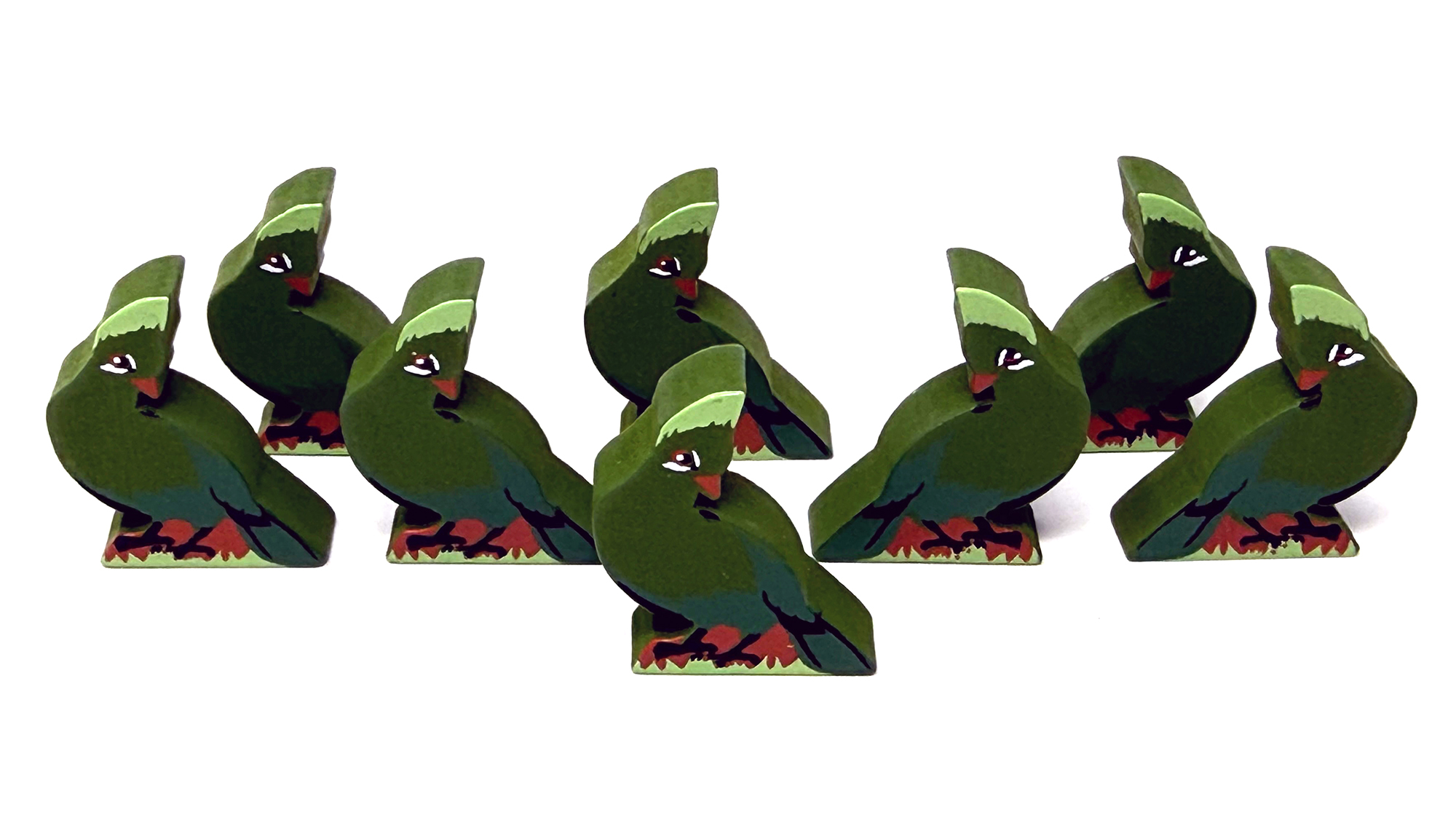 Knysna Turaco Meeples (8-pc set)