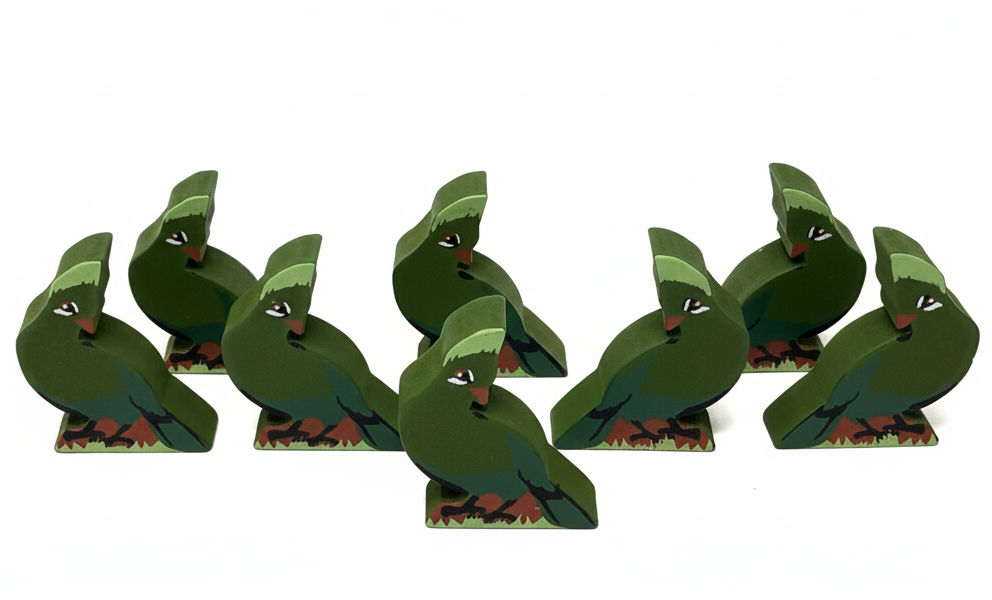 Knysna Turaco Meeples (8-pc set)