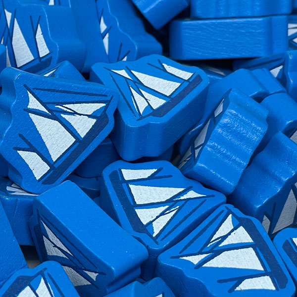 Large Blue Boat Bits