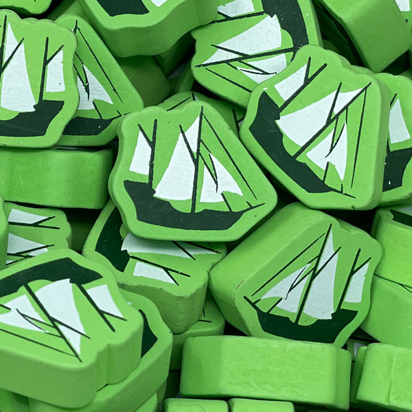 Large Green Boat Bits