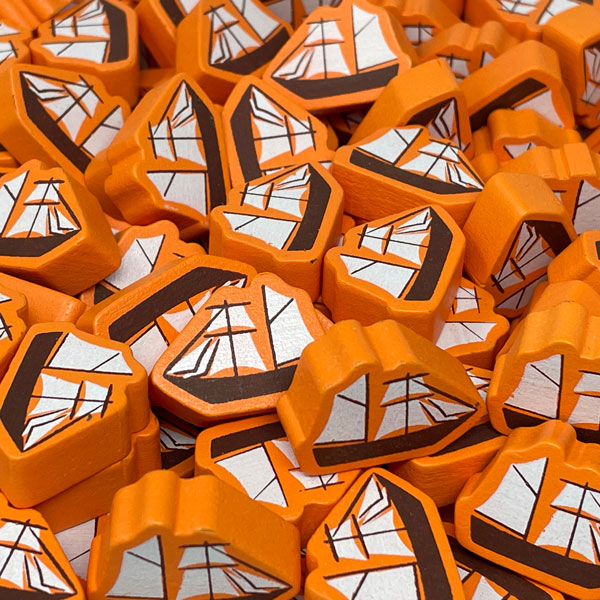 Large Orange Boat Bits