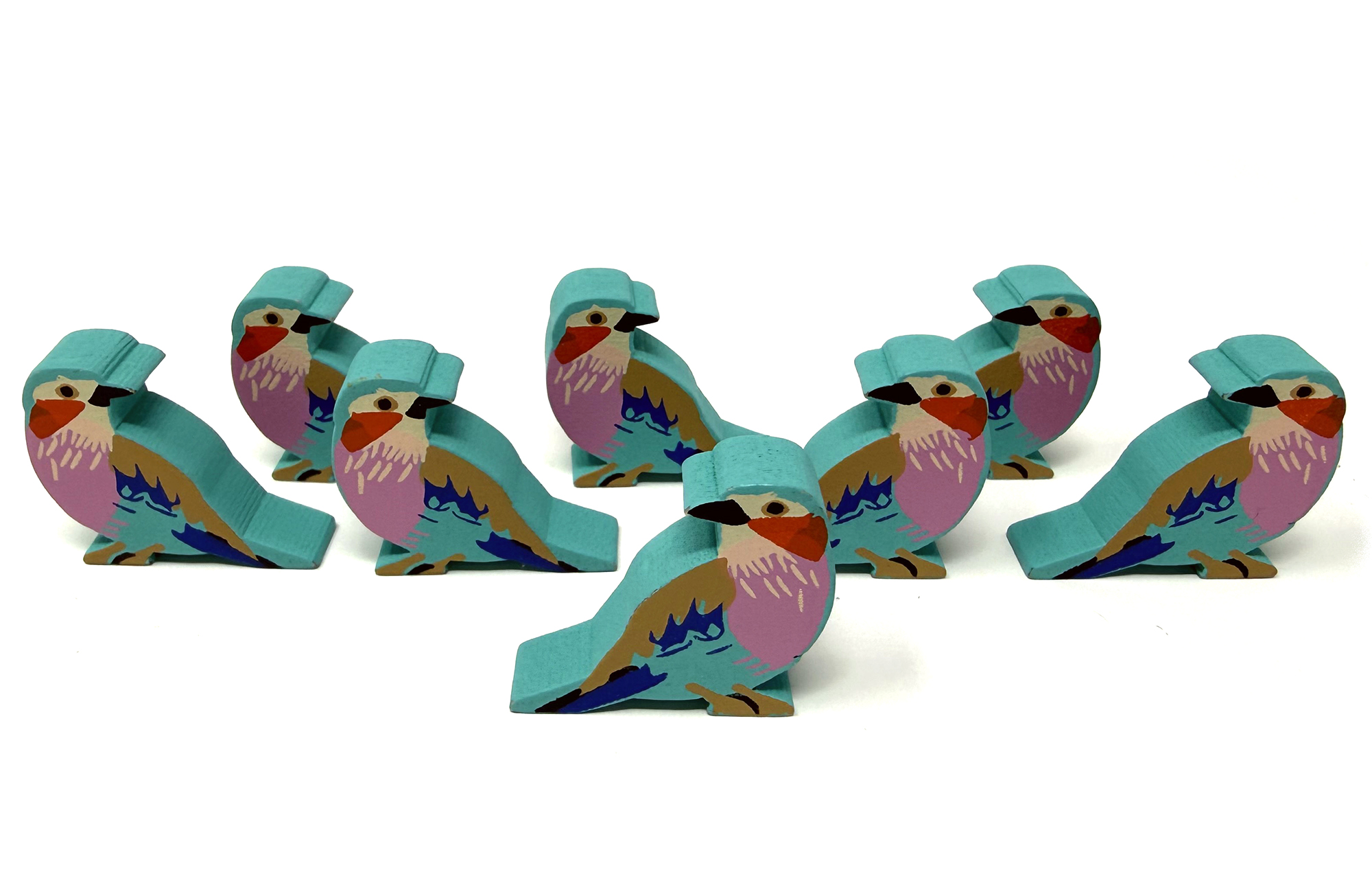 Lilac-Breasted Roller Meeples (8-pc set)