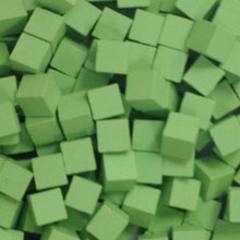 Lime Green Wooden Cubes