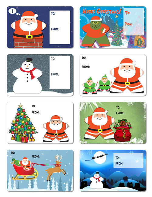 Speedway Father Christmas Gift Tags Cards x 8 