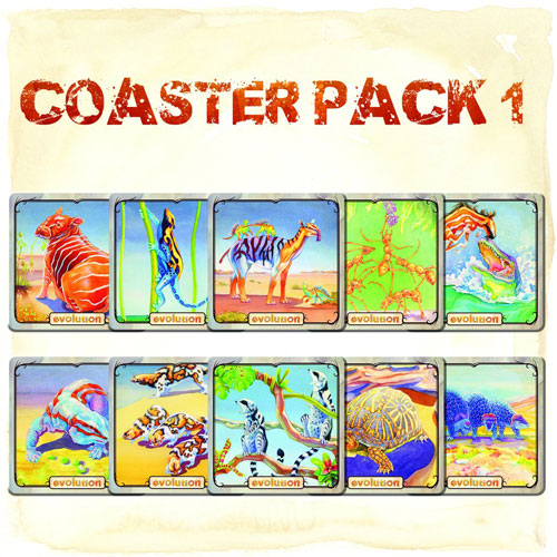 Evolution Coaster Pack #1 - 10 coasters (North Star Games)