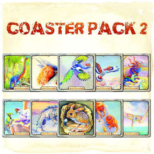 Evolution Coaster Pack #2 - 10 coasters (North Star Games)