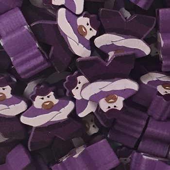 Purple Farmer Dad - Individual Character Meeple (FACTORY SECONDS
