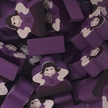 Purple Farmer Mom - Individual Character Meeple (FACTORY SECONDS)