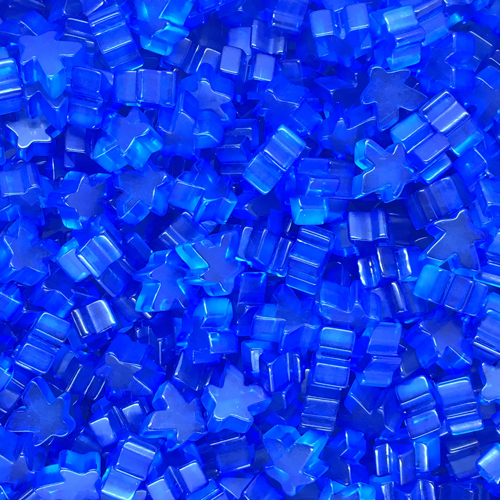 "Blue" (Translucent) Acrylic Mini Meeples (12mm) - April 2018 Print Run
