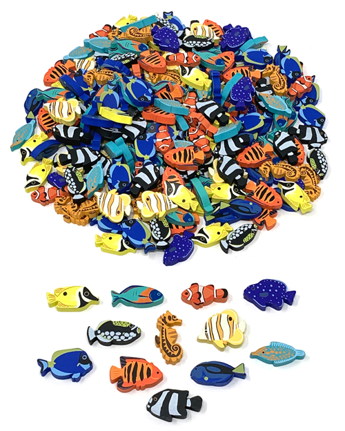 Board Game Meeple Upgrades- Colorful Fish for Oceans Game