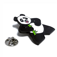Large Lapel Pin (Panda Character Meeple)