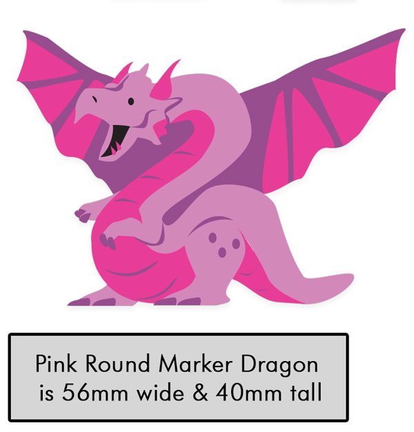 PRE-ORDER: Large Pink Round Marker Dragon for Wyrmspan