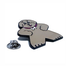 Large Lapel Pin (Puppy Character Meeple)