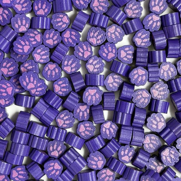 Small Purple Pawprint Bits (from Maple Valley)