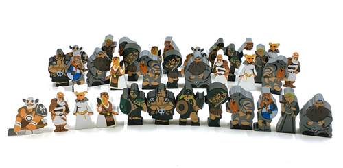 35-piece Set of Large Character Meeples for Raiders of the North Sea