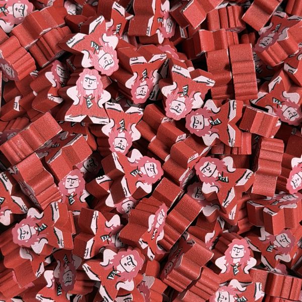 Red Cave Lady (Stone Age) - Individual Character Meeple