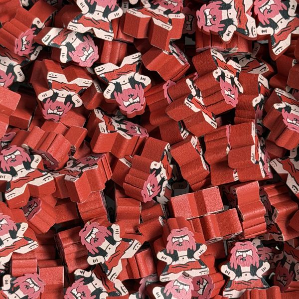 Red Caveman (Stone Age) - Individual Character Meeple