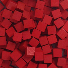 Red Wooden Cubes