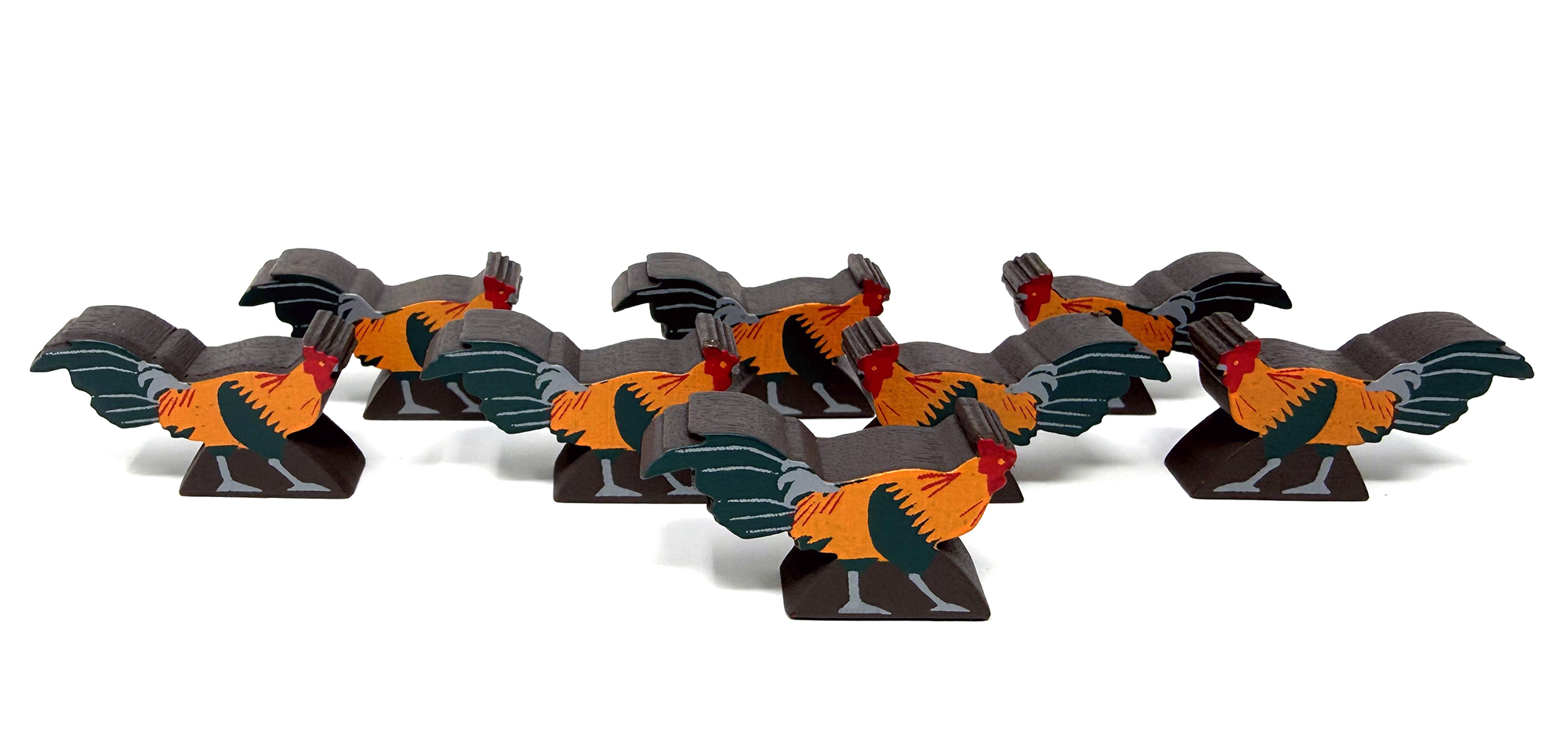 Red Junglefowl Meeples (8-pc set)
