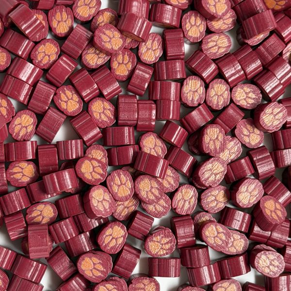 Small Red Pawprint Bits (from Maple Valley)