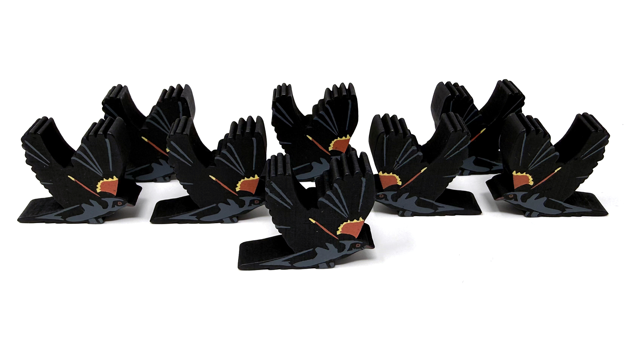 Red-Winged Blackbird Meeples (8-pc set)
