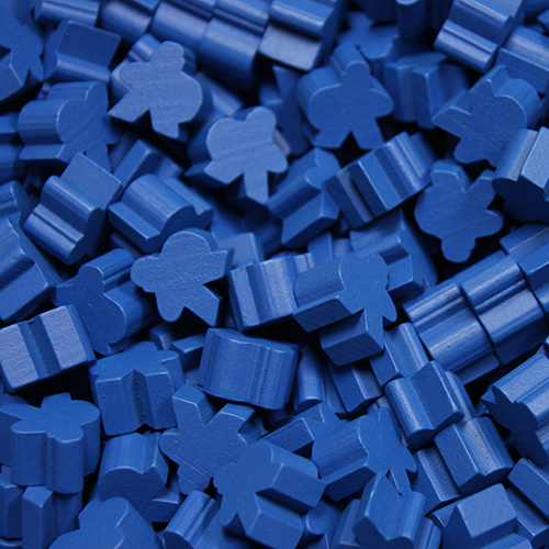 Blue Saxon Meeples (16mm) - These are NOT the regular meeple shape!