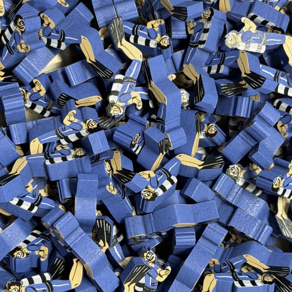 Blue Scuba Diver (Finspan) - Individual Character Meeple