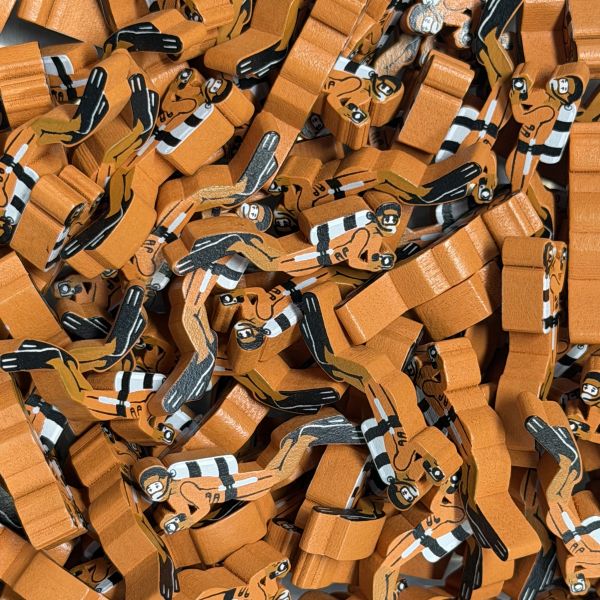 Orange Scuba Diver (Finspan) - Individual Character Meeple