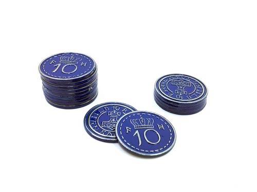Scythe Promo #15 -15  Metal $10 Blue Coins (Stonemaier Games)