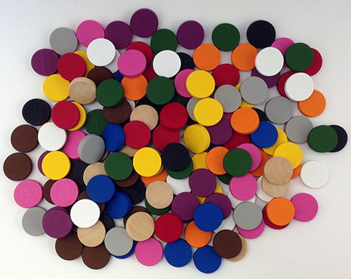 DISCONTINUED: 15mm Discs (3mm thick, multiple color choices)