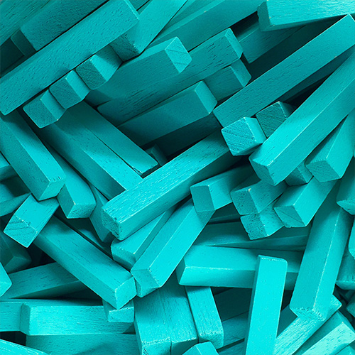 Turquoise Wooden Sticks (25mm long)