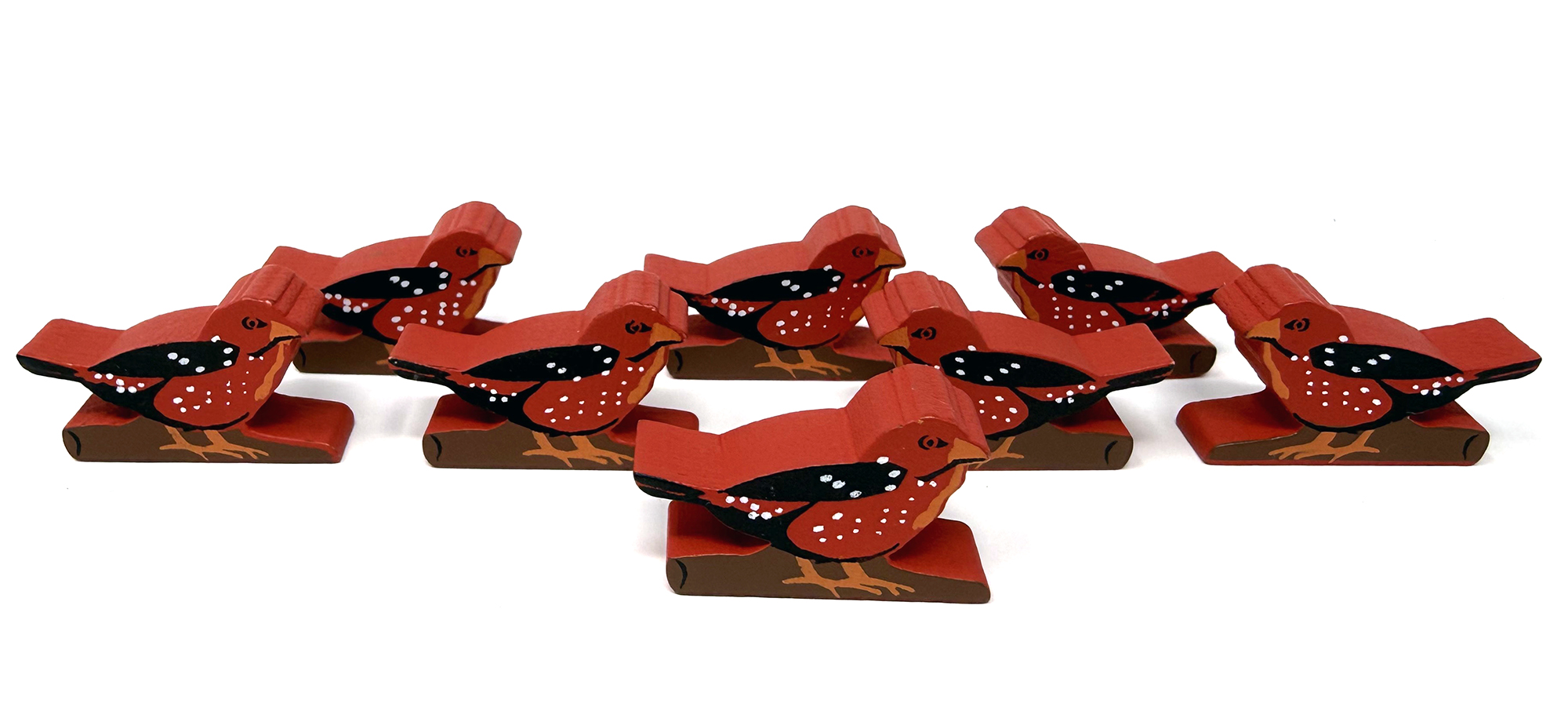 Strawberry Finch Meeples (8-pc set)