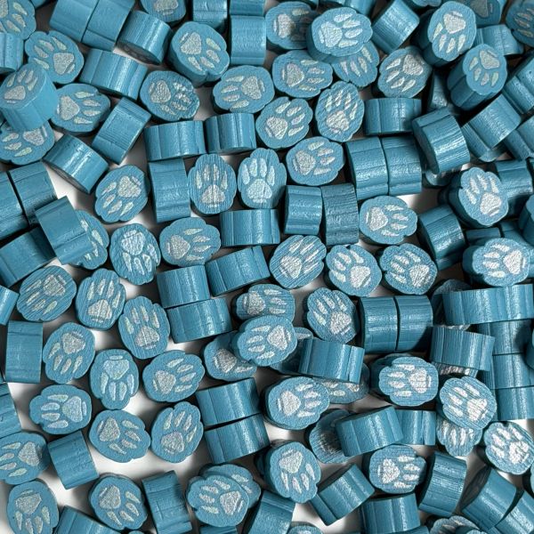 Small Teal Pawprint Bits (from Maple Valley)