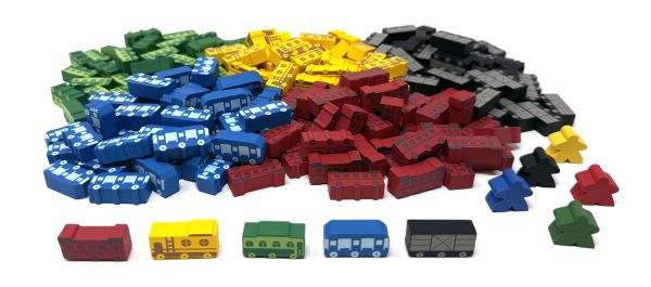 Classic Ticket to Ride Upgrade (240 Trains + 5 Meeples)