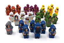37-Piece Set of Character Meeples for Viticulture