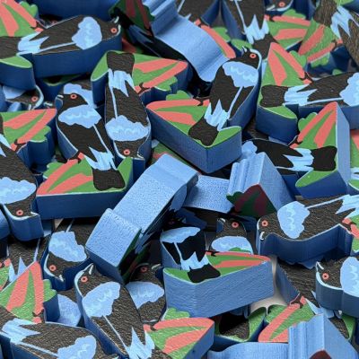 Single Bird Meeple - Asian Fairy-Bluebird