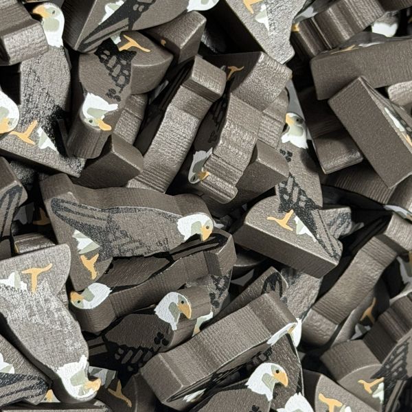 Single Bird Meeple - Bald Eagle