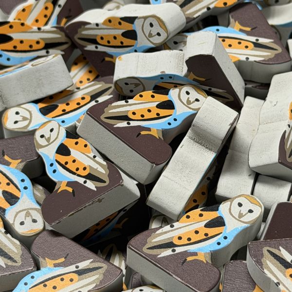 Single Bird Meeple - Barn Owl