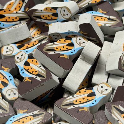 Single Bird Meeple - Barn Owl