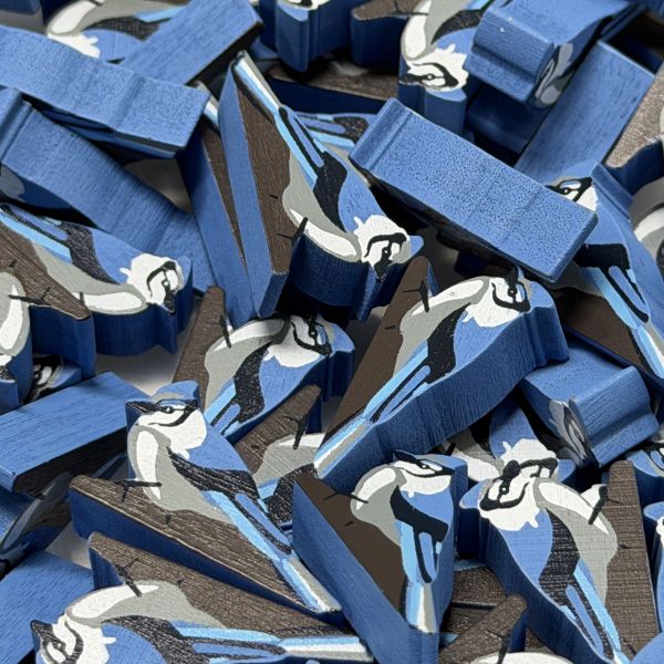 Single Bird Meeple - Blue Jay