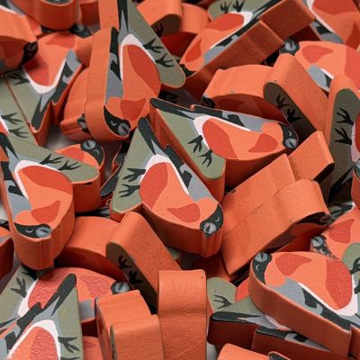 Single Bird Meeple - Bullfinch