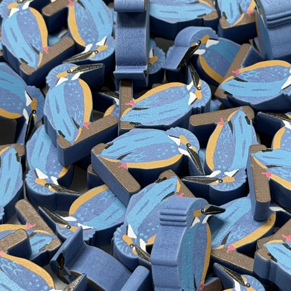 Single Bird Meeple - Common Kingfisher