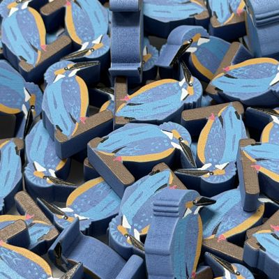 Single Bird Meeple - Common Kingfisher