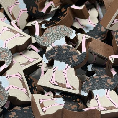 Single Bird Meeple - Common Ostrich