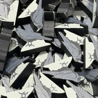 Single Bird Meeple - Common Raven