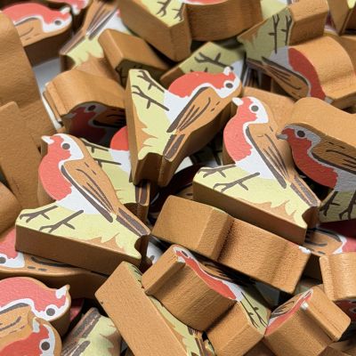 Single Bird Meeple - European Robin