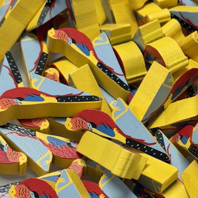 Single Bird Meeple - Golden Pheasant