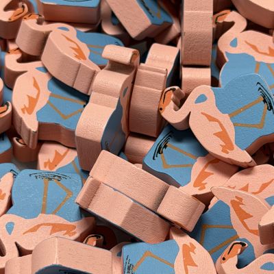 Single Bird Meeple - Greater Flamingo