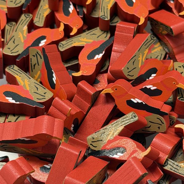 Single Bird Meeple - Hawaiian Honeycreeper
